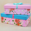 Decorated Flower Printed Paper Gift Packing Box